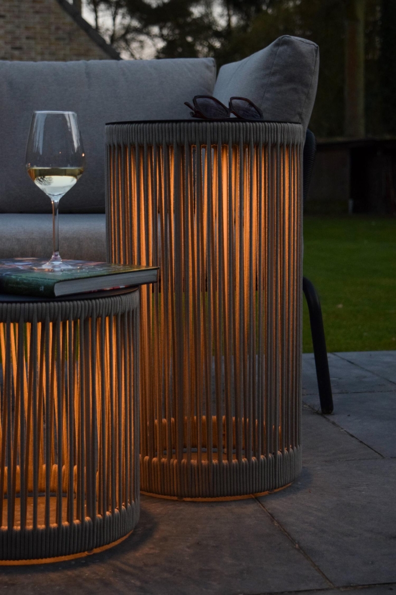 Lucide PINGI - Dobíjacia stojanová lampa Vnútorné/Vonkajšie - Batéria/batérie - Rozm. - 1x3W 2800K/3200K - IP44 - Taupe